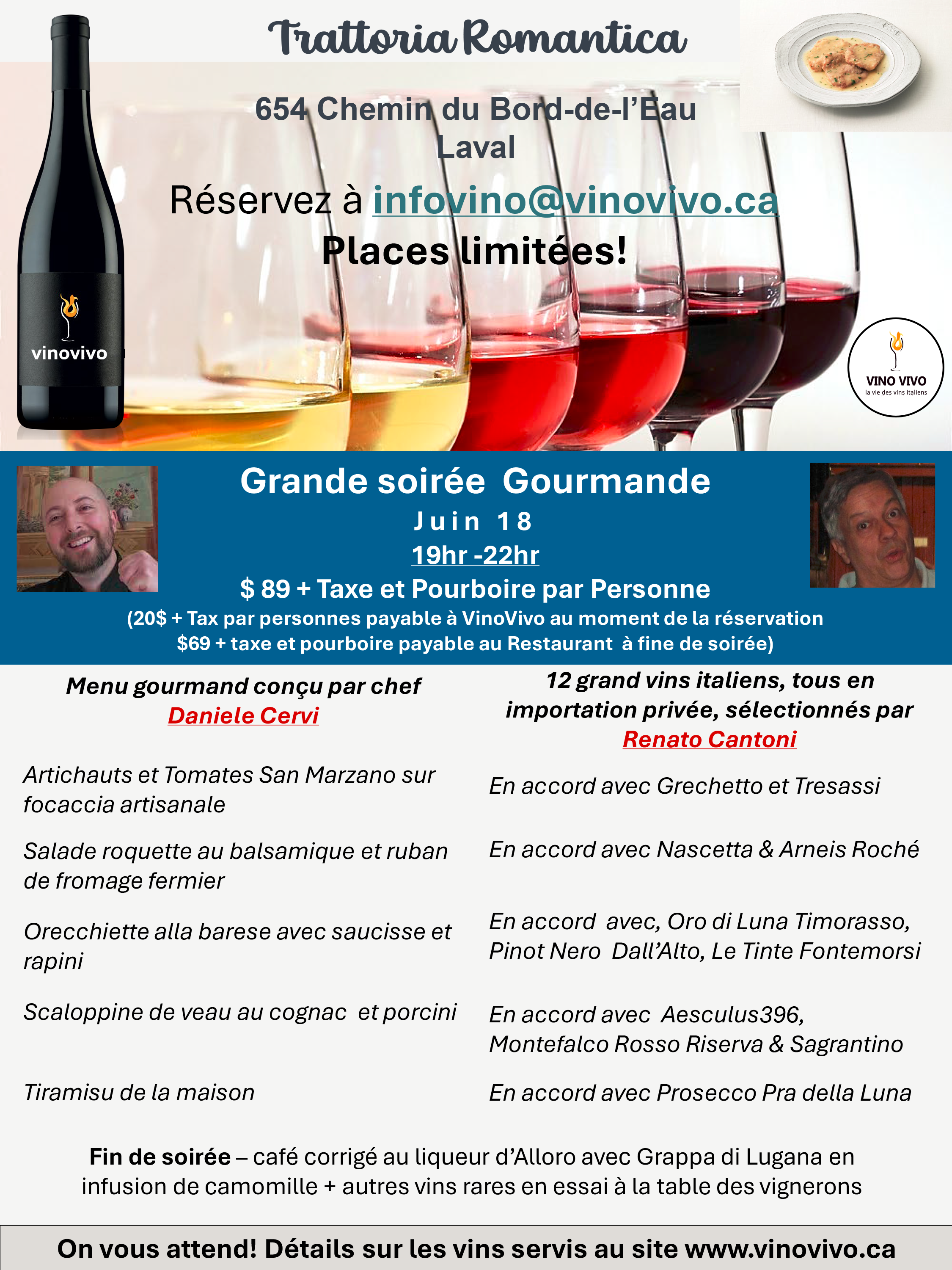 Grande Soirée Gourmande Trattoria Romantica